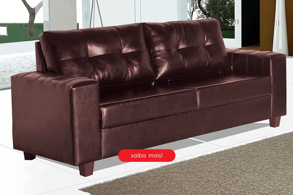sofa poltrona 2 lugares marrom