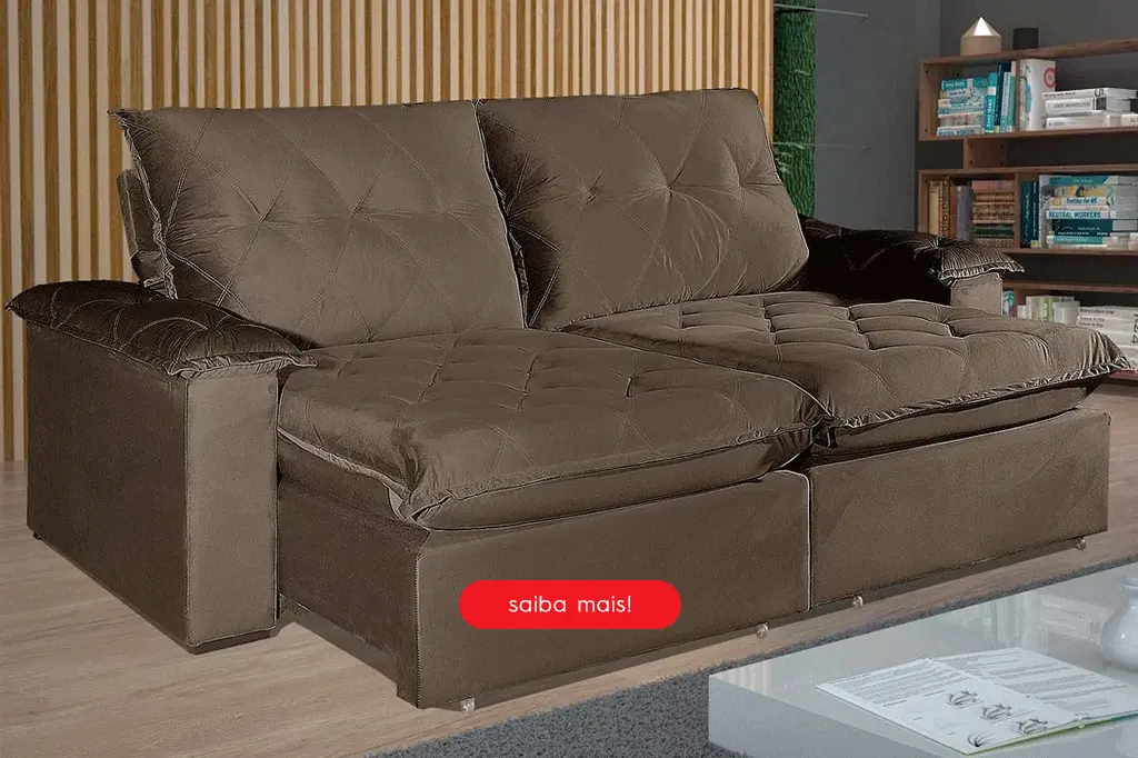 sofa super confortável verdeado retratil