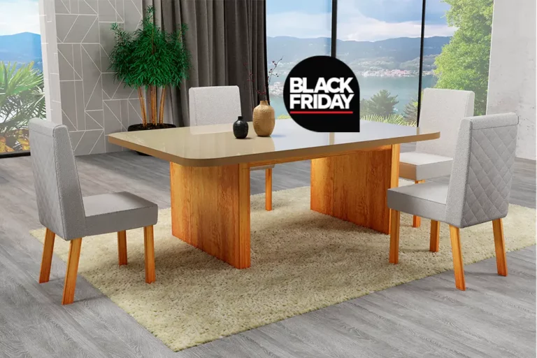 Mesa e cadeiras na black friday