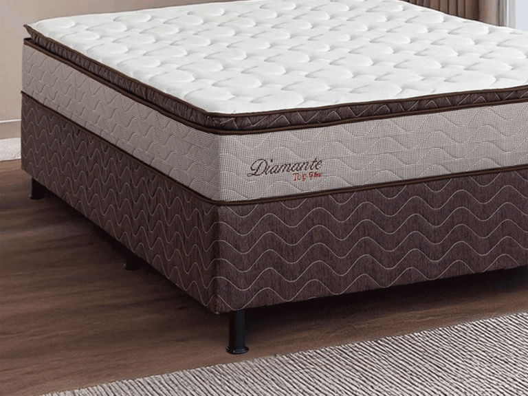 Cama box marrom